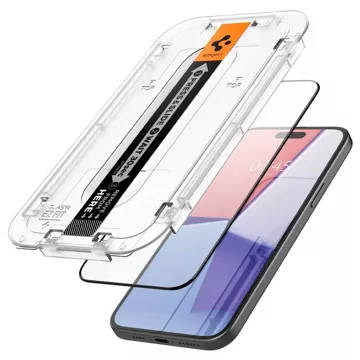 Szkło hartowane Spigen Glas.tR ”EZ Fit” FC 2-Pack do iPhone 15 / 16 Black