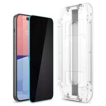 Szkło hartowane Spigen Glas.tR ”Ez Fit” do Apple iPhone 15 / 16  Privacy