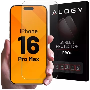 Szkło hartowane do Apple iPhone 16 Pro Max ochronne szkiełko na ekran 9H Alogy Heavy Pro+™️