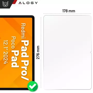 Szkło hartowane do Redmi Pad Pro / Poco Pad 12.1" 2024 Alogy Heavy Pro+™️