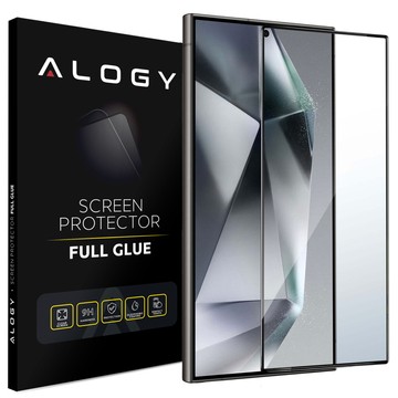 Szkło hartowane do etui Alogy Full Glue case friendly do Samsung Galaxy S24 Ultra Czarne