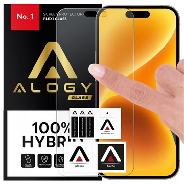 Szkło hybrydowe do Apple iPhone 14 Pro Max na ekran Alogy Flexi Glass 9H Case Friendly płaskie na ekran