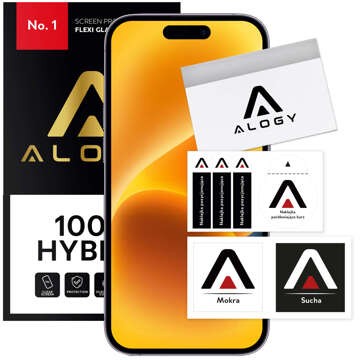 Szkło hybrydowe do Apple iPhone 14 Pro Max na ekran Alogy Flexi Glass 9H Case Friendly płaskie na ekran