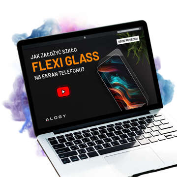 Szkło hybrydowe do Apple iPhone 15 Plus / 16 Plus na ekran Alogy Flexi Glass 9H Case Friendly płaskie na ekran