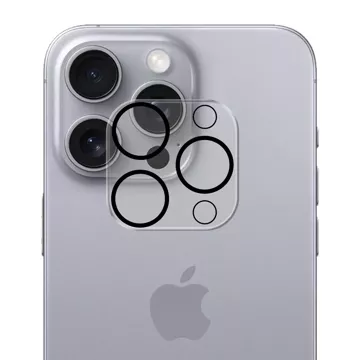 Szkło hybrydowe na aparat do Apple iPhone 16 Pro / 16 Pro Max osłona na obiektyw 3mk Lens Pro Full Cover pancerna ochrona aparatu