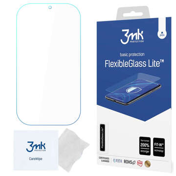 Szkło hybrydowe na ekran iPhone 15 Pro 3mk Flexible Glass Lite FG FlexibleGlass niepękające