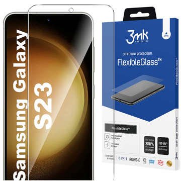 Szkło hybrydowe ochronne 3mk Flexible Glass 7H ochrona na ekran do Samsung Galaxy S23 5G