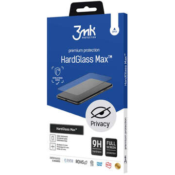 Szkło prywatyzujące do iPhone 15 Pro Max - 3mk HardGlass Max Privacy™ Antyszpiegowskie hartowane