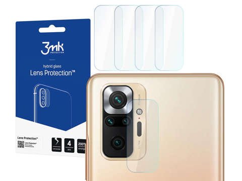 Szkło x4 na kamerę obiektyw 3mk Lens Protection do Redmi Note 10 Pro