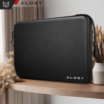 Torba na laptopa do MacBooka Air Pro 13.3" Alogy Hard Foam Bag etui ochronne teczka 13-14" Czarna