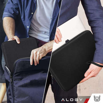 Torba na laptopa do MacBooka Air Pro 13.3" Alogy Hard Foam Bag etui ochronne teczka 13-14" Czarna