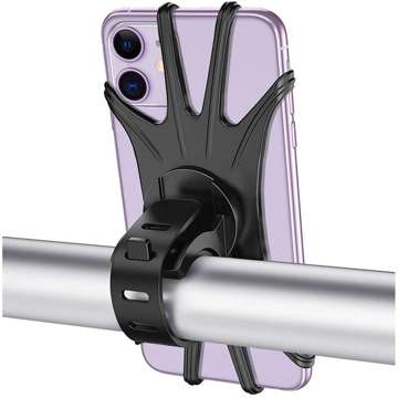 Uchwyt rowerowy Alogy Spider TPU Bike Holder do telefonu Silikonowy elastyczny na rower motor hulajnoge quad Czarny