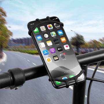 Uchwyt rowerowy Alogy Spider TPU Bike Holder do telefonu Silikonowy elastyczny na rower motor hulajnoge quad Czarny