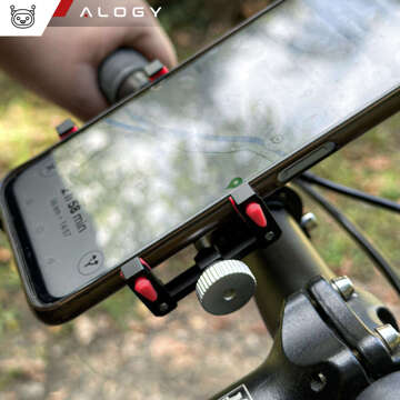 Uchwyt rowerowy na kierownicę Alogy Bike Phone Holder do telefonu 55-95mm na rower motor hulajnogę Czarny