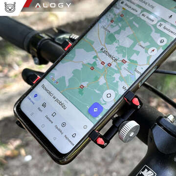 Uchwyt rowerowy na kierownicę Alogy Bike Phone Holder do telefonu 55-95mm na rower motor hulajnogę Czarny