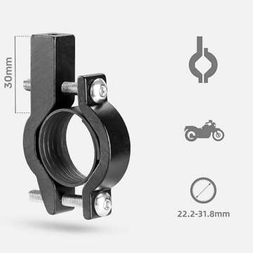 Uchwyt rowerowy na kierownicę Alogy Bike Phone Holder do telefonu 55-95mm na rower motor hulajnogę Czarny