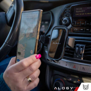 Uchwyt samochodowy na telefon szybę kratkę kokpit deskę do samochodu auta do telefonu 7" Alogy 3w1 + Zawieszka zapachowa