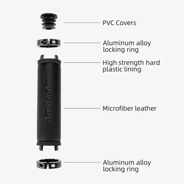 Uchwyty rowerowe Rockbros 40210003001 na kierownicę z mikrofibry - czarne