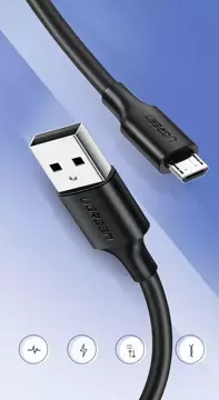 Ugreen kabel przewód USB - micro USB 2A 2m czarny (60138)