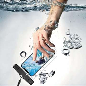 Uniwersalne etui wodoodporne na telefon do 6.9" Waterproof Case Black/Clear