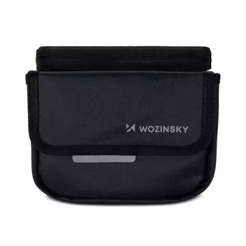 Wozinsky torba rowerowa na ramę sakwa na rower wodoodporne etui na telefon 1,5l czarny (WBB26BK)